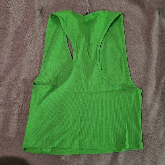 ZARA Razorback Ribbed Crop Top - Picture 2 of 2